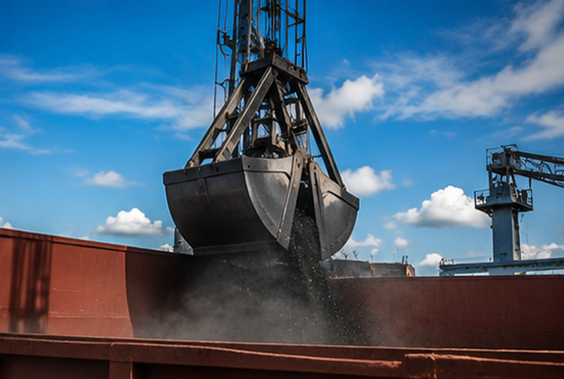 Coal mining truck at site